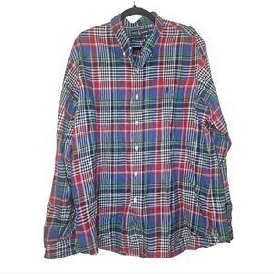 RALPH LAUREN Plaid Custom Fit‎ Oxford Shirt - Size XL